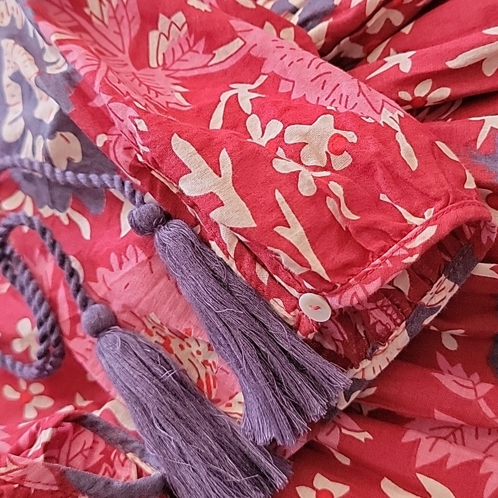 NATURAL LIFE Auguste Floral Dress XS X Small Pink Bohemian Hippie - Picture 7 of 9